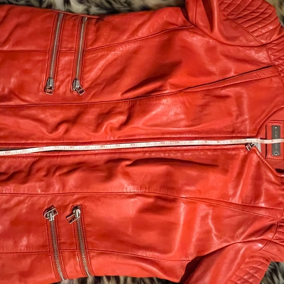 Beautiful Orange Danier Leather Moto style jacket - Picture 9 of 9